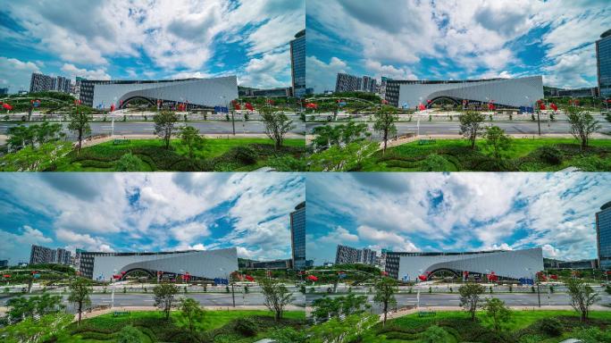 深圳光明艺术中心延时全景8k素材