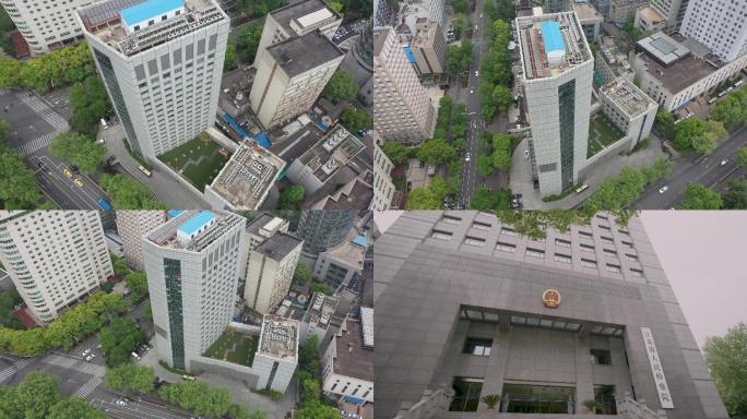 江苏省人民检察院内景大楼航拍