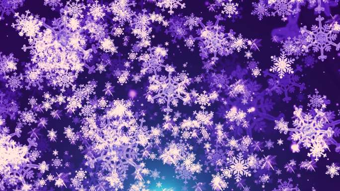 向上飘升的圣诞节紫色雪花背景
