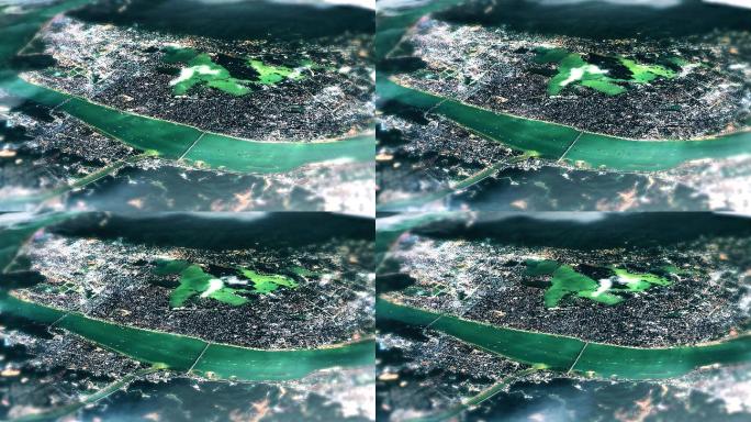 4K肇庆市主城区地图视频动画素材