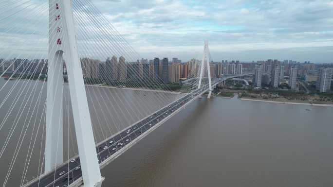 武汉二七长江大桥航拍