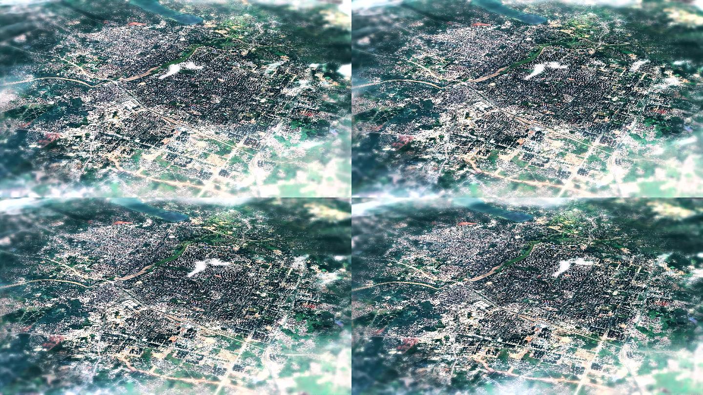4K茂名市主城区地图视频动画素材