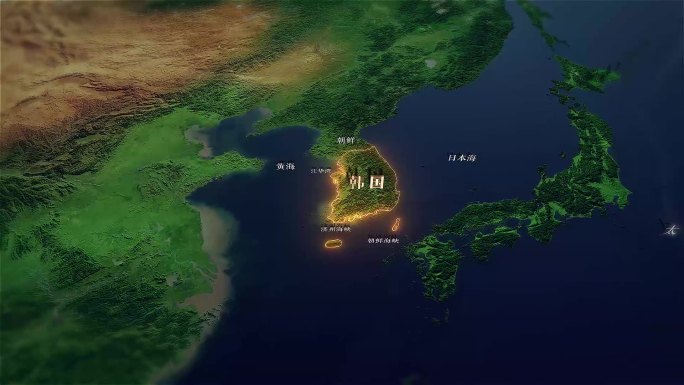韩国三维地形图