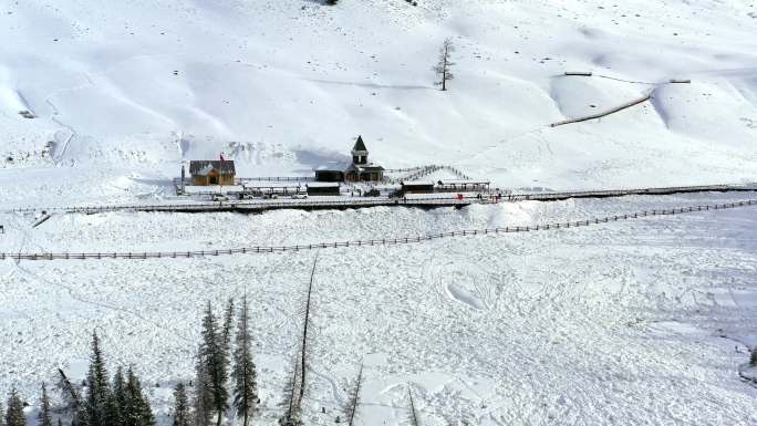 雪山大雪冰山冰雪路风景山