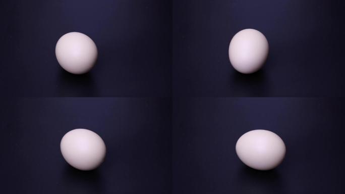 敲鸡蛋 鸡蛋转动 食材 鸡蛋滚动 磕鸡蛋