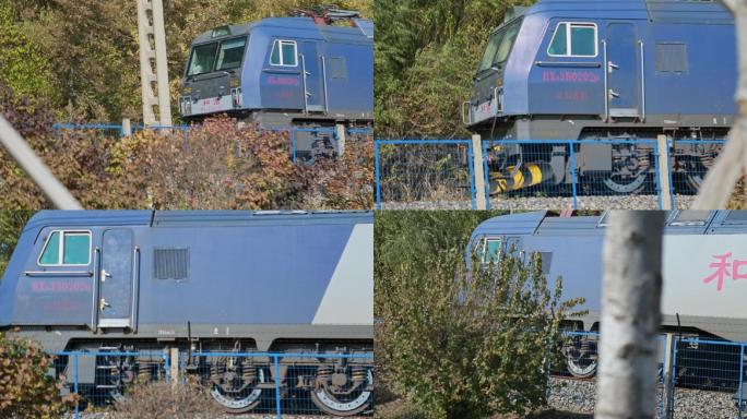 和谐号列车行驶从面前而过