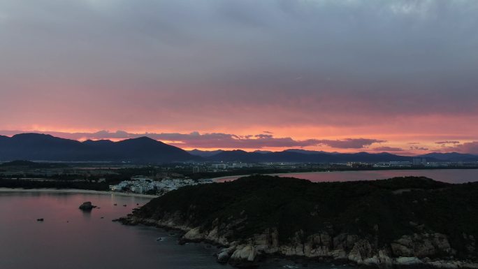 三亚后海日落永不回去的景