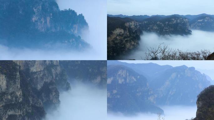 村落 云雾  太行山