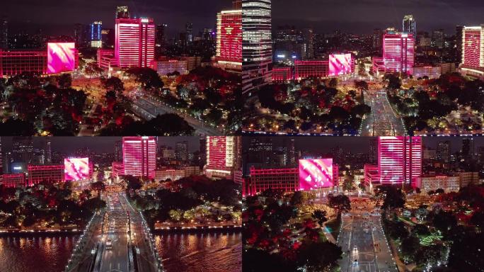 海珠广场夜景4k