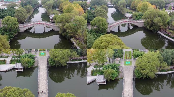 河南许昌灞陵桥景区航拍