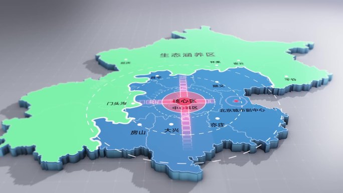 AE模板北京市域空间结构规划图
