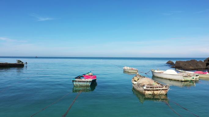 4K唯美浪漫海边大海航船风景