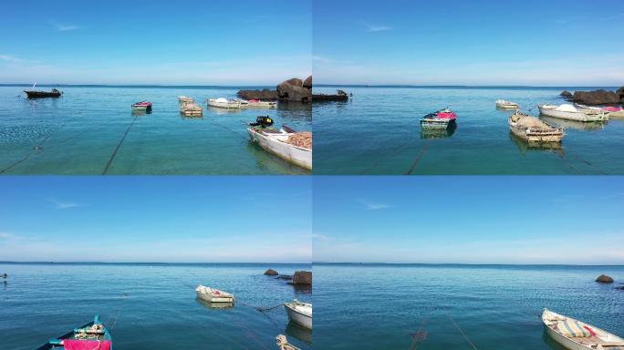 4K唯美浪漫海边大海航船风景