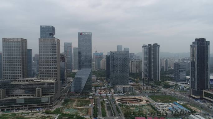 粤港澳大湾区恒大集团总部航拍深圳市南山区