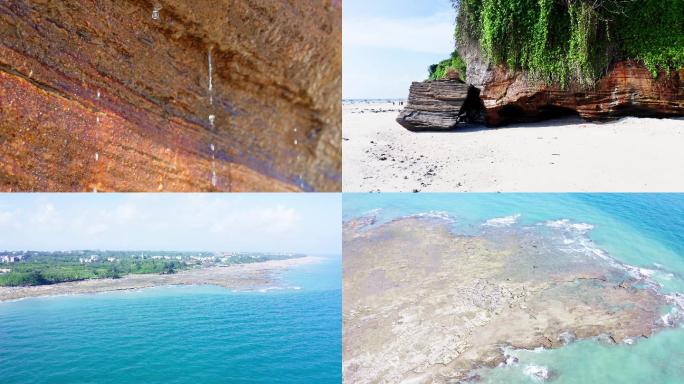 涠洲岛滴水丹屏航拍海岛风景大海沙滩海边