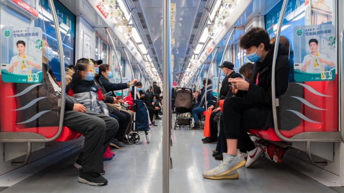 南京地铁人流延时