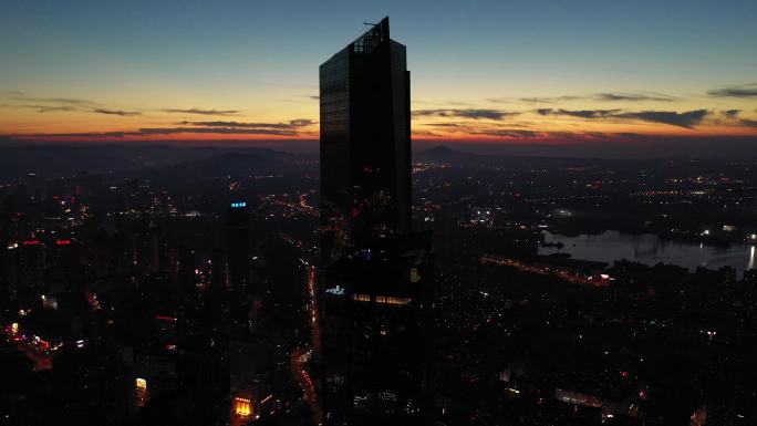 大连城市夜景航拍