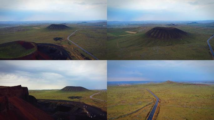 4K航拍短片.乌兰哈达火山群全景