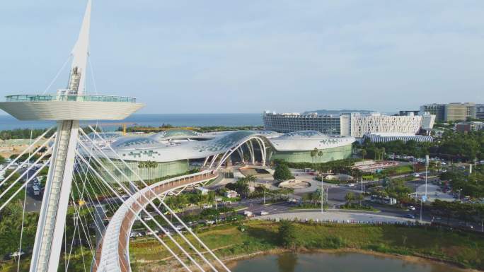 海南国际免税城二期航拍  海棠湾天桥航拍