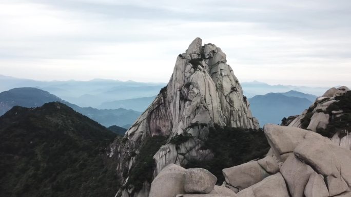 天柱山山石山体石头奇观航拍A002