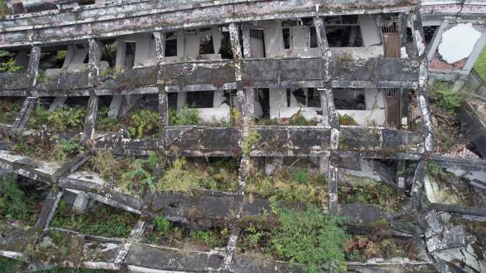 【航拍合集】四川汶川特大地震漩口中学遗址