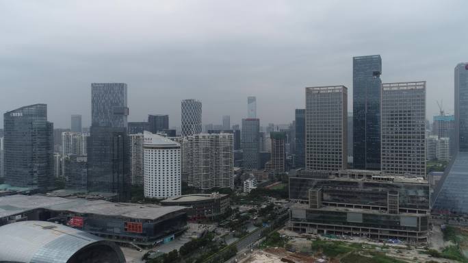 粤港澳大湾区恒大集团总部航拍深圳市南山区