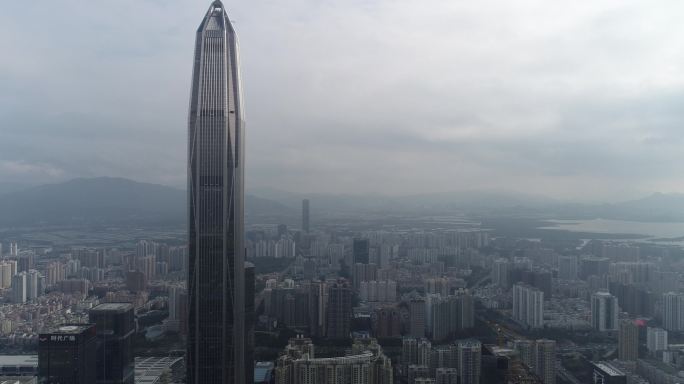 深圳最高楼平安大厦航拍深圳福田区CBD