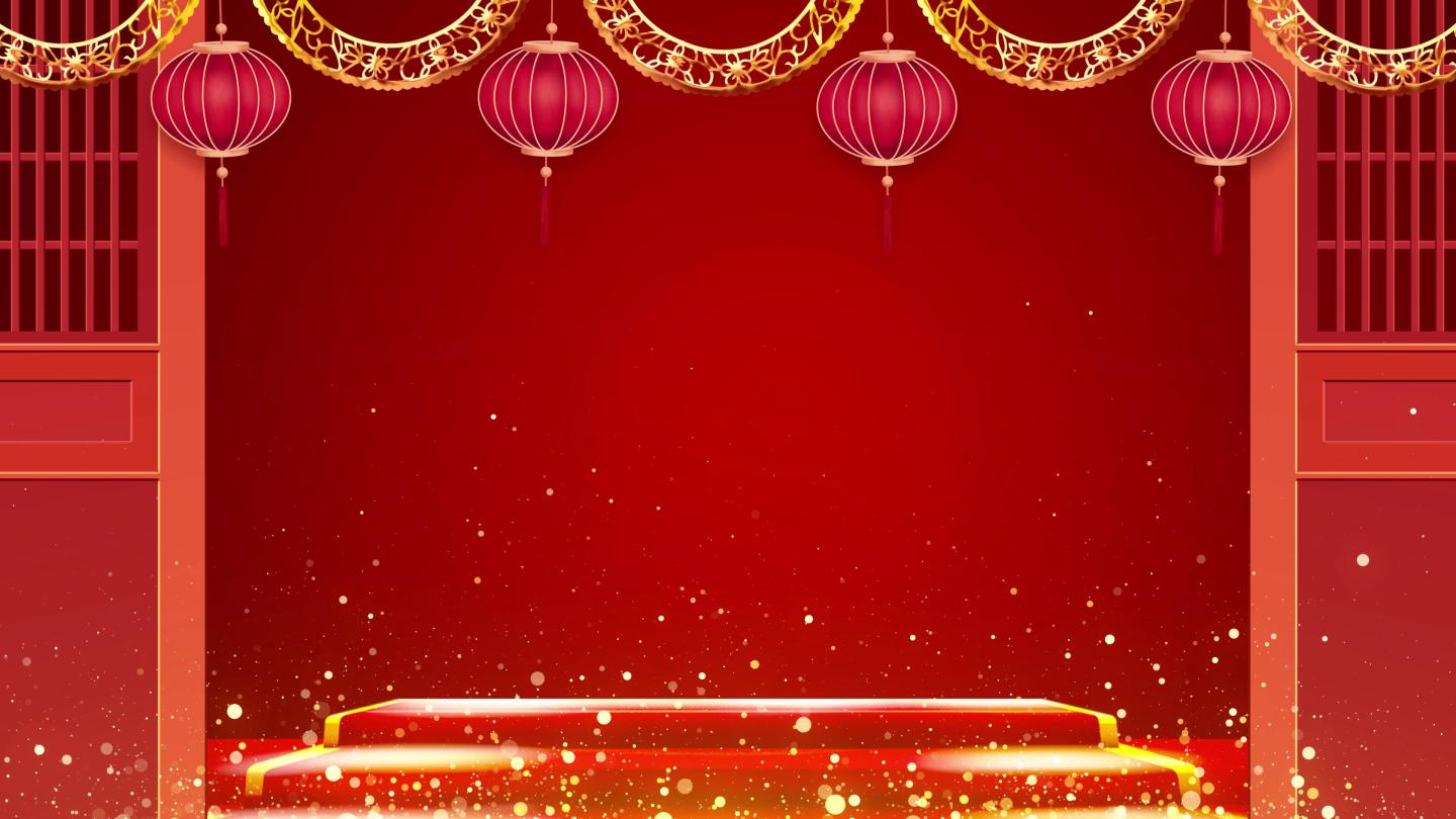 4K中国风喜庆新年春节戏曲相声背景视频
