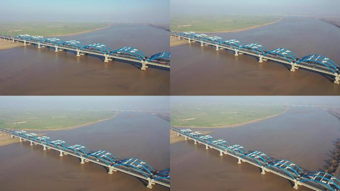 2k郑州黄河大桥 航拍大景素材