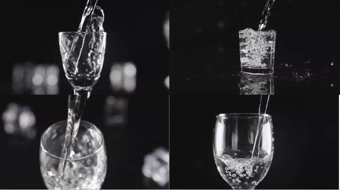 【原创】4K酒水水花倒酒饮酒酿酒清水