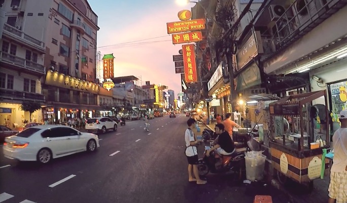 泰国曼谷唐人街人来人往街头街景市井