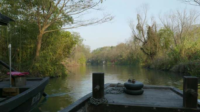杭州西溪湿地-手摇船