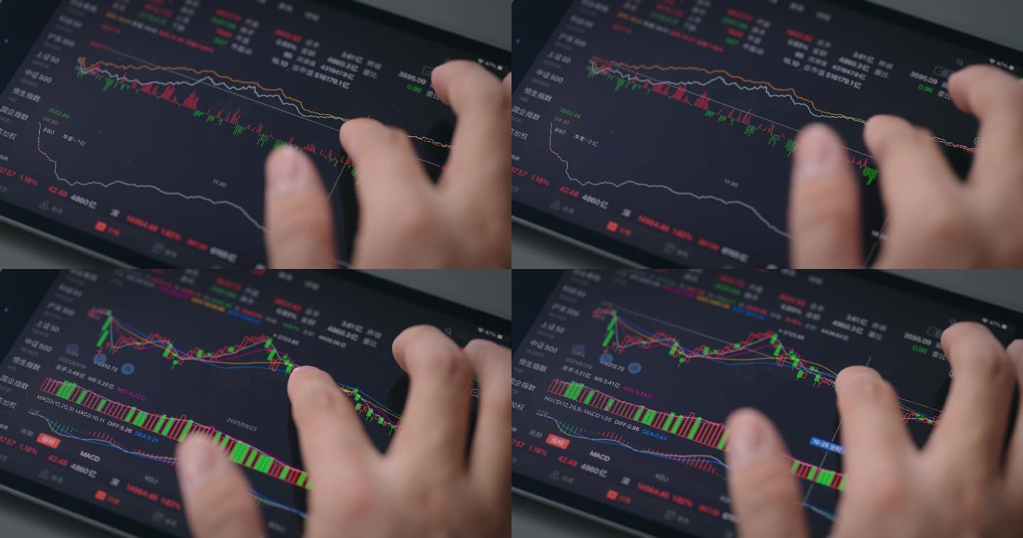【8K正版素材】股票金融使用平板近景固定