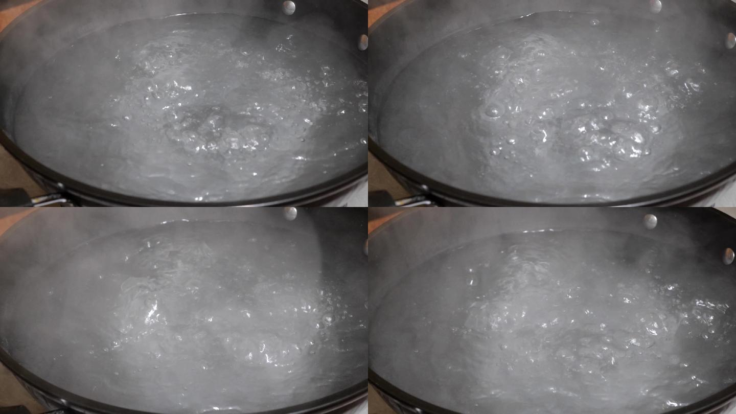 开水沸腾升格视频镜头
