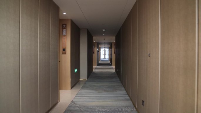 酒店宾馆走廊环境实拍