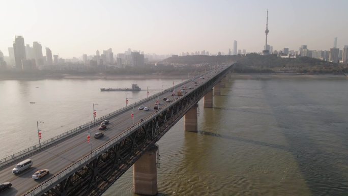 长江大桥环绕拍摄