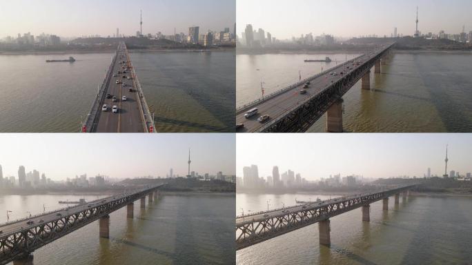 长江大桥环绕拍摄