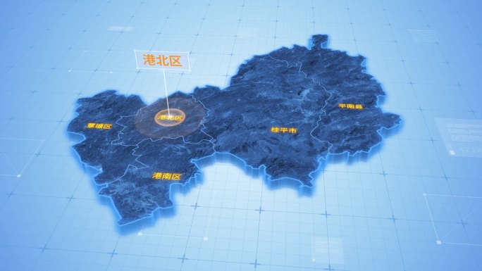 贵港港北区三维科技地图