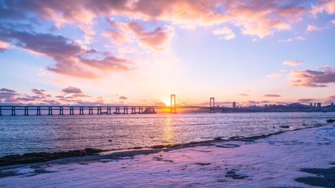 冬季的跨海大桥