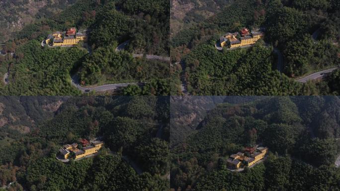 九华山风景区航拍甘露寺