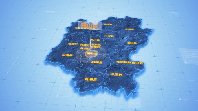桂林雁山区三维科技地图