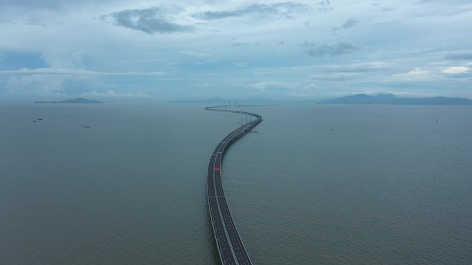 港珠澳大桥公路航拍4K