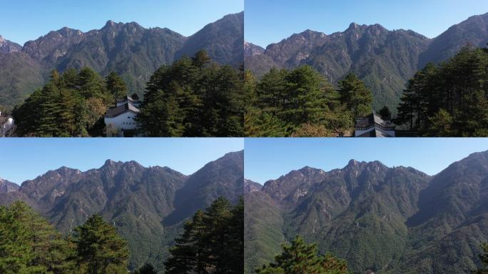 九华山风景区航拍素材