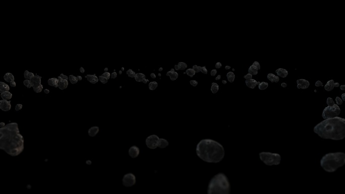 4K透明通道陨石小行星带素材