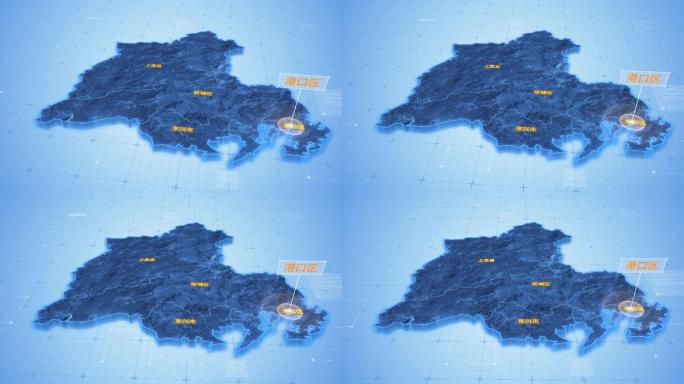 防城港港口区三维科技地图