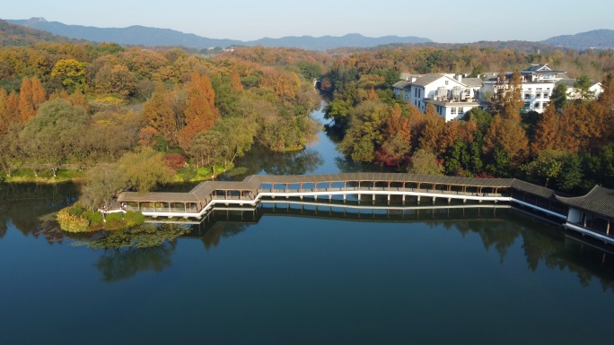 杭州浴鹄湾秋色2021 航拍