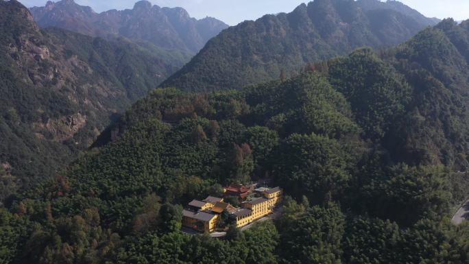 九华山风景区航拍甘露寺