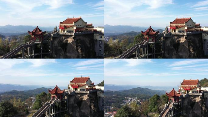 九华山风景区航拍素材