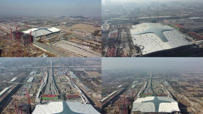 航拍：建设中杭州西站（主体工程已结顶）