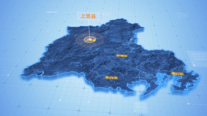 防城港上思县三维科技地图